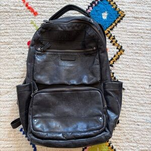 Frye black Leather Backpack